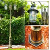 Tolep lamppost black-gold, 2-light sources