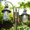 Tolep lamppost black-gold, 2-light sources