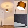 Wiby Floor Lamp matt nickel, 1-light source, Fabric lampshade