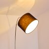 Wiby Floor Lamp matt nickel, 1-light source, Fabric lampshade