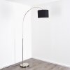 Wiby Floor Lamp matt nickel, 1-light source, Fabric lampshade