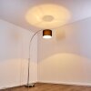 Wiby Floor Lamp matt nickel, 1-light source, Fabric lampshade