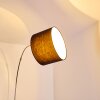 Wiby Floor Lamp matt nickel, 1-light source, Fabric lampshade