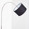 Wiby Floor Lamp matt nickel, 1-light source, Fabric lampshade