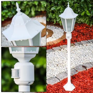 HONGKONG FROST outdoor floor lamp white, 1-light source, Motion sensor