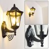 ESTELI Outdoor Wall Light black, 1-light source, Motion sensor