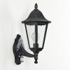 ESTELI Outdoor Wall Light black, 1-light source, Motion sensor