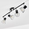 Ceiling Light Burkal chrome, black, 4-light sources