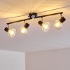 Ceiling Light Burkal chrome, black, 4-light sources
