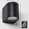 NORDBORG Outdoor Wall Light LED black, 1-light source