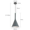 Steinhauer CORNUCOPIA Pendant Light grey, 1-light source