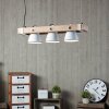 Brilliant Plow Pendant Light Light wood, white, 3-light sources