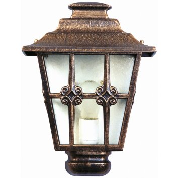 Albert 227 outdoor wall light brown, brass, 1-light source