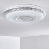 Avoriaz Ceiling Light LED white, 2-light sources, Remote control, Colour changer