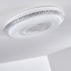 Avoriaz Ceiling Light LED white, 2-light sources, Remote control, Colour changer