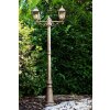 Antibes lamppost brown, gold, 2-light sources