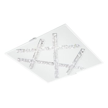 Eglo SORRENTA wall and ceiling light LED Crystal optics, white, 1-light source