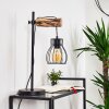 GONDO Table lamp Light wood, black, 1-light source