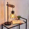 GONDO Table lamp Light wood, black, 1-light source