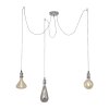 Leuchten Direkt DIY Pendant Light stainless steel, 3-light sources