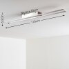 TAMPERE ceiling light LED matt nickel, 4-light sources