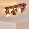Ceiling Light Gudo rust-coloured, 3-light sources