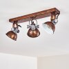 Ceiling Light Gudo rust-coloured, 3-light sources