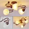 Peccia Ceiling Light rust-coloured, 3-light sources