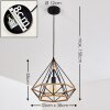 Pendant Light Riekje black, 1-light source