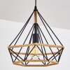 Pendant Light Riekje black, 1-light source