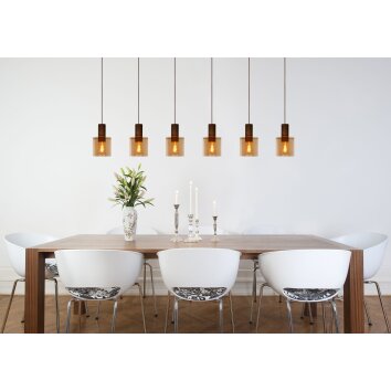 Lucide TOLEDO Pendant light copper, 3-light sources