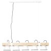 Brilliant Plow Pendant Light Dark wood, white, 5-light sources
