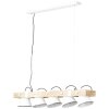 Brilliant Plow Pendant Light Dark wood, white, 5-light sources