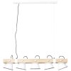 Brilliant Plow Pendant Light Dark wood, white, 5-light sources
