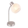 Globo WILLY Table lamp matt nickel, 1-light source