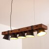 OKSBOL Pendant Light Dark wood, black, 5-light sources