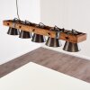 OKSBOL Pendant Light Dark wood, black, 5-light sources