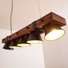OKSBOL Pendant Light Dark wood, black, 5-light sources