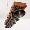 OKSBOL Pendant Light Dark wood, black, 5-light sources