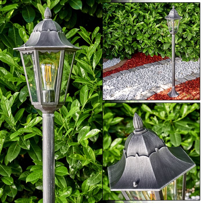 Lignac outdoor Floor Lamp black, silver, 1-light source