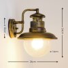 Brilliant Artu outdoor wall light brown, gold, black, 1-light source