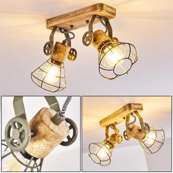 Nifun Ceiling Light brown, green, 2-light sources