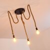 Pendant Light Riekje brown, black, 3-light sources