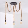 Pendant Light Riekje brown, black, 3-light sources