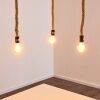 Pendant Light Riekje brown, black, 3-light sources