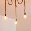 Pendant Light Riekje brown, black, 3-light sources
