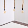Pendant Light Riekje brown, black, 3-light sources