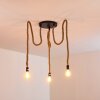 Pendant Light Riekje brown, black, 3-light sources