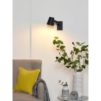 Lucide MIZUKO Wall Light black, 1-light source