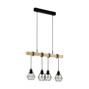 EGLO TOWNSHEND Pendant Light brown, black, 4-light sources